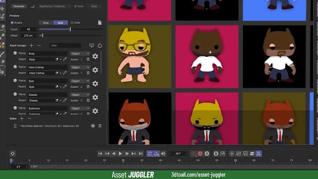 C4D插件|资产组合变形展示插件 3DtoAll Asset Juggler V1.3 For Cinema 4D R17-R26 Win破解版 C4D插件|资产组合变形展示插件 3DtoAll Asset Juggler V1.3 For Cinema 4D R17-R26 Win破解版