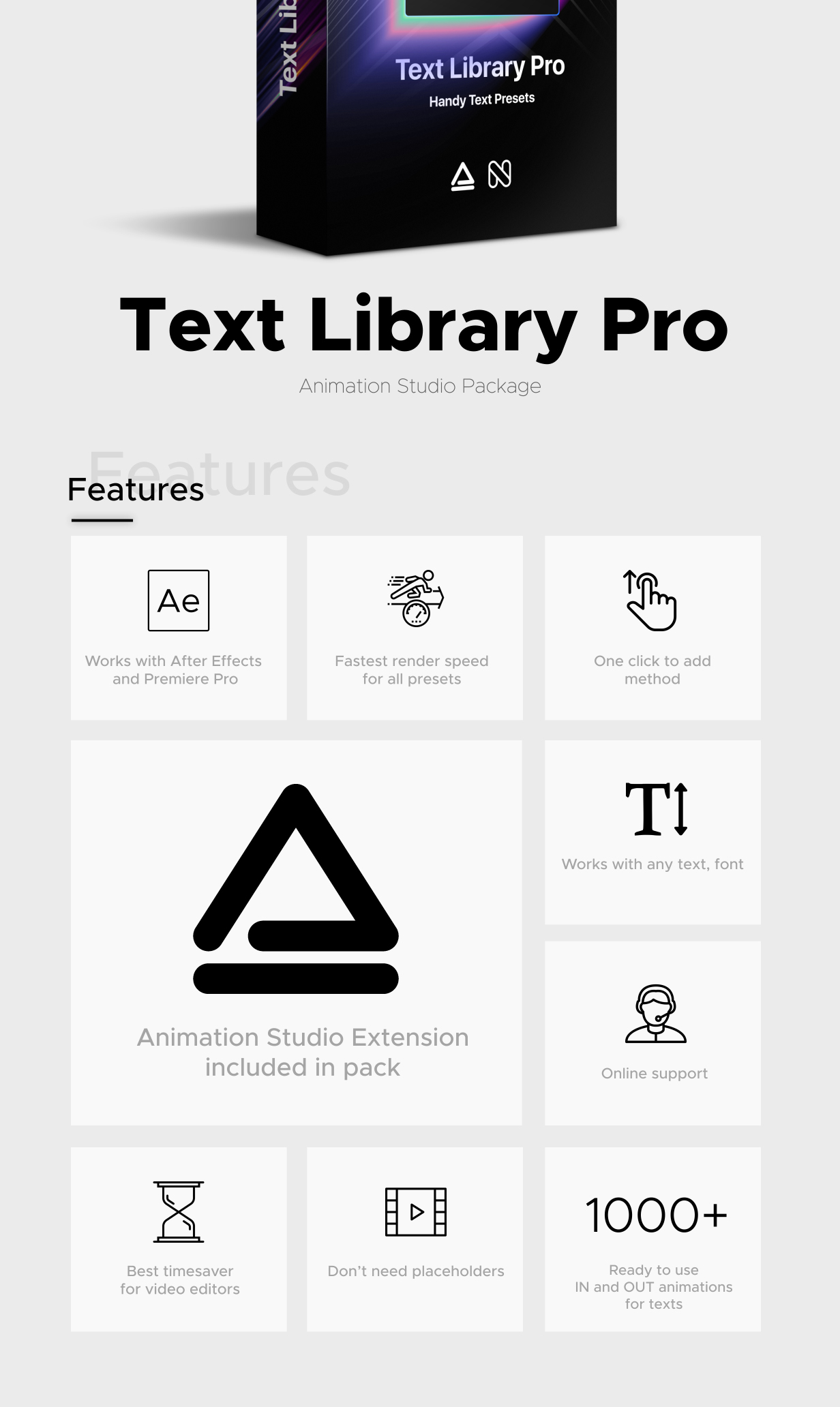 AE脚本|1000种全新文字标题动画预设 Text Library – Handy Text Animations PRO AE脚本|1000种全新文字标题动画预设 Text Library – Handy Text Animations PRO
