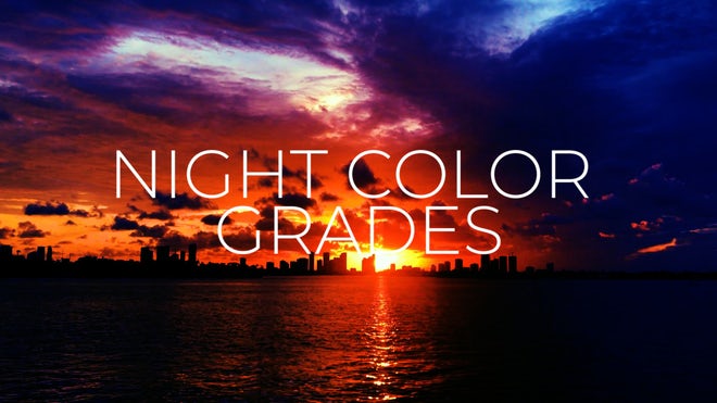 LUTS预设|10种白天变黑夜调色预设 Night Color Grades LUTS预设|10种白天变黑夜调色预设 Night Color Grades
