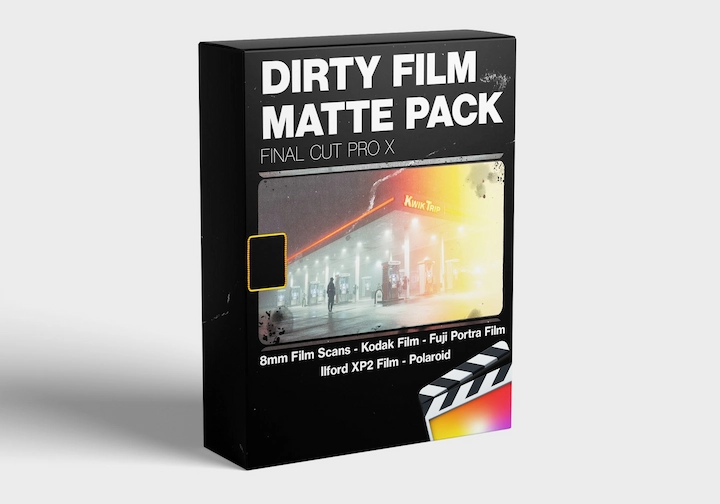 FCPX插件|8mm复古电影胶卷颗粒效果 Dirty Film Matte Pack FCPX插件|8mm复古电影胶卷颗粒效果 Dirty Film Matte Pack