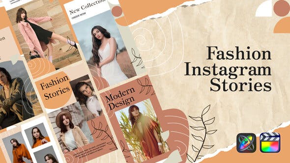 FCPX插件|18种时尚多用途竖屏图文展示模板 支持M1 Fashion Ins Stories FCPX插件|18种时尚多用途竖屏图文展示模板 支持M1 Fashion Ins Stories