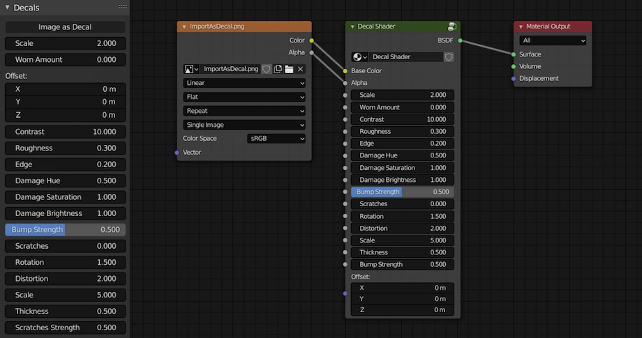 Blender插件|免费贴纸导入工具 Import As Decal – With Advanced Decal Shader v2.5.0 Blender插件|免费贴纸导入工具 Import As Decal – With Advanced Decal Shader v2.5.0