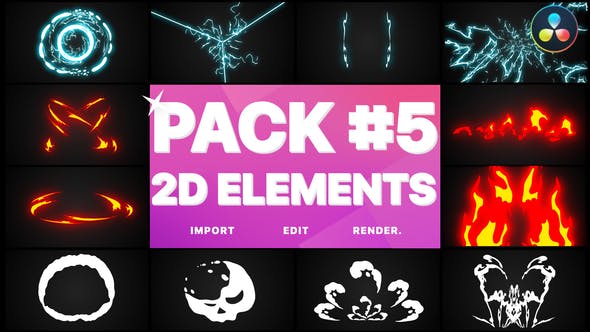 达芬奇模板|MG卡通动漫动画图形视频元素包-Elements Pack 05 达芬奇模板|MG卡通动漫动画图形视频元素包-Elements Pack 05
