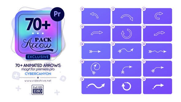 PR模板|70多种平面手绘箭头图形动画 Arrow Pack Mogrt PR模板|70多种平面手绘箭头图形动画 Arrow Pack Mogrt