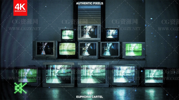 视频素材|复古CRT显示纹理故障干扰效果转场素材+音效 Authentic Pixels 视频素材|复古CRT显示纹理故障干扰效果转场素材+音效 Authentic Pixels